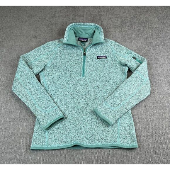 Patagonia Better Sweater Womens (XS) Teal Fleece Quarter 1/4 Zip Pullover Jacket - Picture 2 of 8